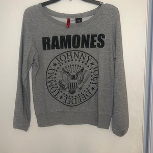 H&M Ramones Crew neck sweat shirt